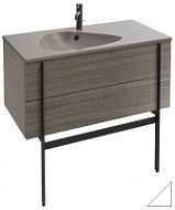 Тумба с раковиной Jacob Delafon Nouvelle Vague EB3032-N18 100 глянцевый белый, меламин