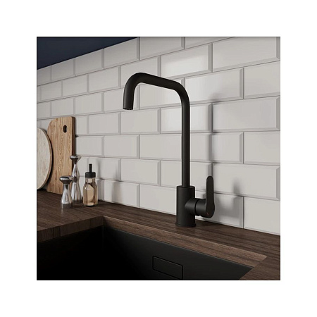 Смеситель для кухни Milardo Poli POLBLL0M05 черный матовый