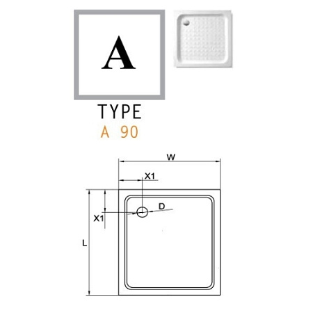 Поддон для душа акриловый Cezares Tray TRAY-A-A-85-15-W квадратный