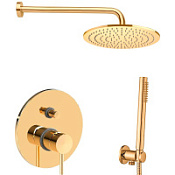 Душевой комплект Paffoni Light KITLIG015HG золото медовое