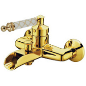 Смеситель Boheme Vogue 213-MR-W для ванны, золото/белый Murano