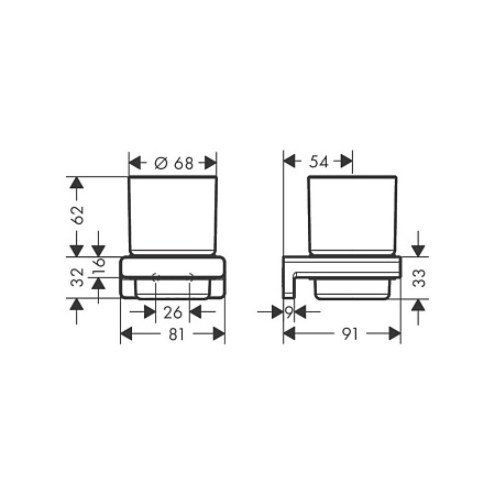 Стакан Hansgrohe AddStoris 41749140 шлифованная бронза