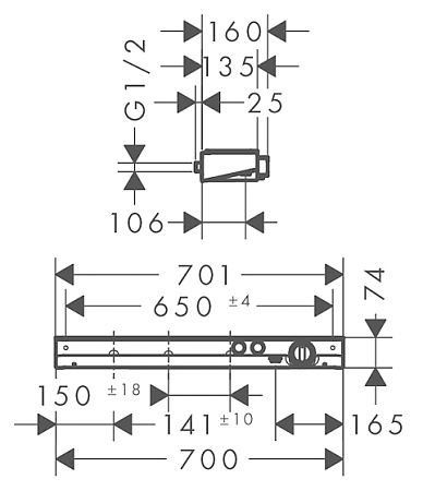 Термостат Hansgrohe ShowerTablet Select 300 13184400 белый/хром