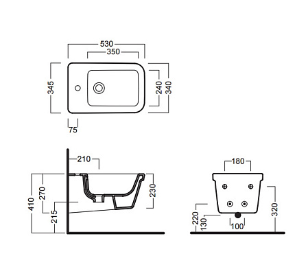 Биде подвесное Hatria Erika Pro Q YXHW01