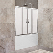 Шторка на ванну BelBagno Unique UNIQUE-VF-2-150/180-140-M-Cr матовое стекло Шторка на ванну BelBagno Unique UNIQUE-VF-2-150/180-140-M-Cr матовое стекло
