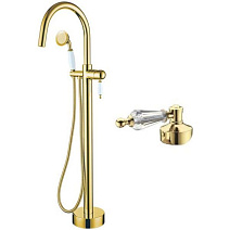 Смеситель Boheme Imperiale 289-SW для ванны с душем, напольный, золото/Swarovski