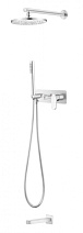 Душевой комплект Boheme Spectre 454-2-MW для ванны с душем, белый матовый