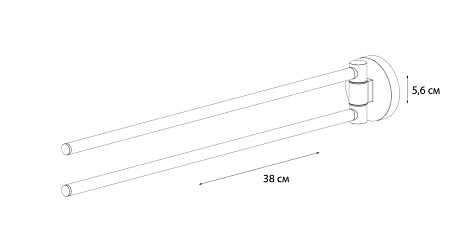 Полотенцедержатель рога Fixsen Hotel FX-31002A хром
