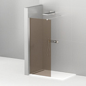 Душевая перегородка Cezares Liberta LIBERTA-L-1-80-120-BR-Cr тонированное стекло