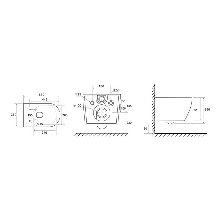 Унитаз подвесной Tece TECEspring R 9700998 с сидением Slim