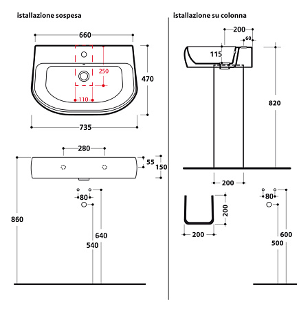 Пьедестал для раковины Kerasan K 09