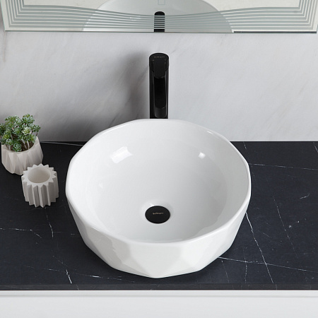 Раковина накладная BelBagno BB1409 41x41x13.5 белый