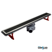 Душевой лоток Pestan Confluo Premium Black Glass Line 650 13000293 матовый хром