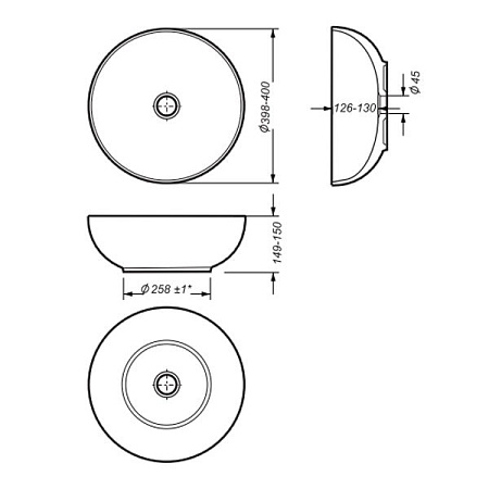 Раковина Sanita Luxe Art 40 Slim  ART40SLWB01S белый