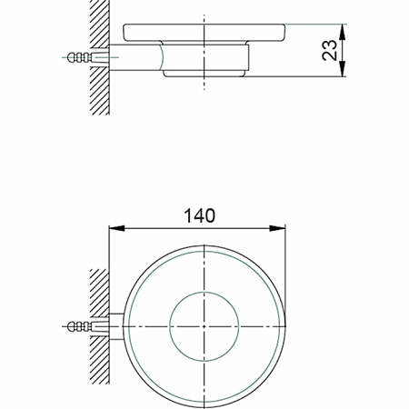 Мыльница Cisal System SY09060021 подвесная, матовое стекло/хром