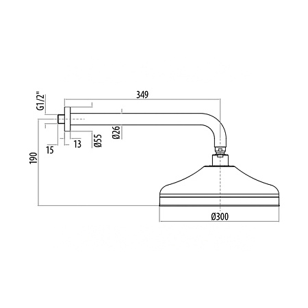 Верхний душ Gattoni SFPCL30D0 золото