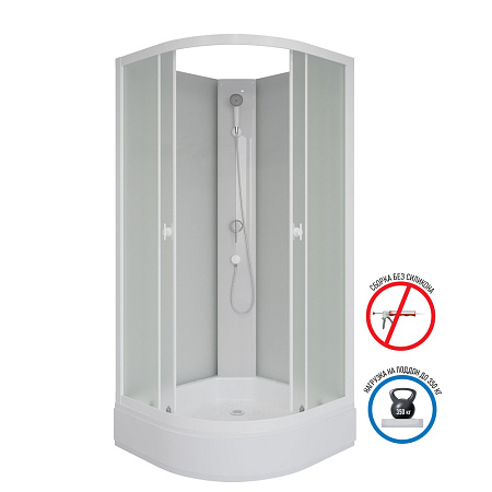 Душевая кабина Niagara Promo P90/26/MT/BK 90x90x195 матовый/белый