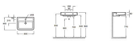 Раковина Jacob Delafon Replay E4489-00 60х46 см