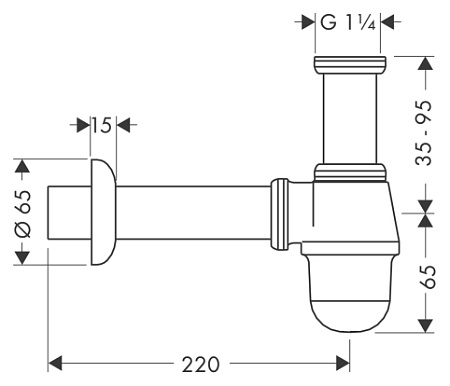 Сифон для биде Hansgrohe 55213000 хром