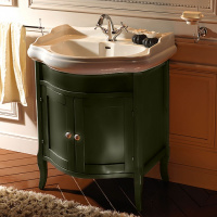 Тумба с раковиной Kerasan Retro 734952 verde 73 см зеленый