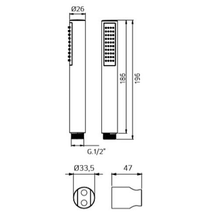 Душевая лейка Palazzani Idrotech 9910E710G хром
