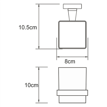 Стакан WasserKRAFT Dill K-3928 хром