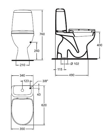 Унитаз-компакт Vidima Сириус W902701