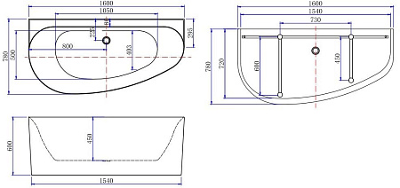 Акриловая ванна Allen Brau Priority 2.31005.20A 160x78 белый