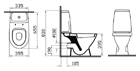 Унитаз-компакт VitrA Grand 9763B003-7200