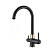 Смеситель Zorg Steel Hammer SH 763 BLACK BR для кухонной мойки, черный/бронза