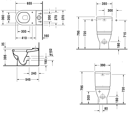 Бачок для унитаза Duravit Starck 3 0920100005