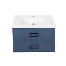 Тумба под раковину La Fenice Cubo TWIN FNC-01-CUB-BG-80-2 два ящика, Blu Grigio синий матовый