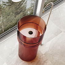 Раковина отдельностоящая прозрачная ABBER Kristall AT2701Opal коричневый