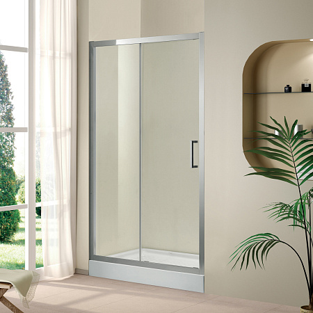 Душевая дверь в нишу Cezares Porta PORTA-BF-1-130-P-Cr 130 рифленое стекло