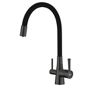 Смеситель Lemark Comfort LM3075GM для кухонной мойки, графит