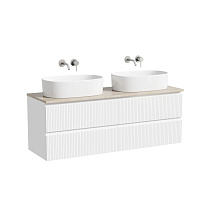 Тумба с раковиной и столешницей Sancos Snob T 140 SNT70W+TT140A2 Bianco/Kreman