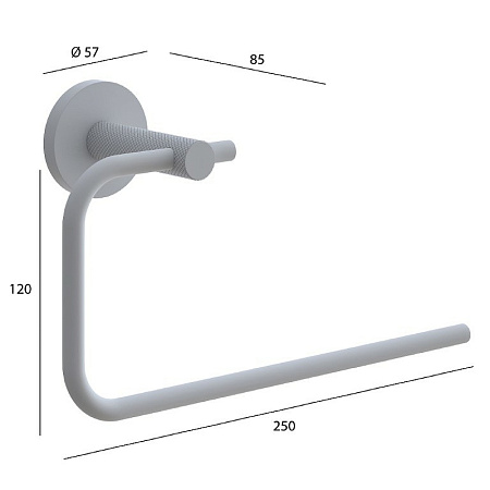 Полотенцедержатель Boheme Uno 10975-SGM оружейная сталь глянцевая
