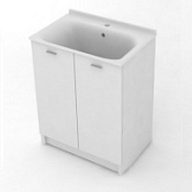 Тумба c хозяйственной раковиной Kerasan Aquadom 9164k3*1 75х50 белый матовый