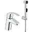 Смеситель с гигиеническим душем Grohe Eurosmart 23124002 для раковины, хром - фото 1