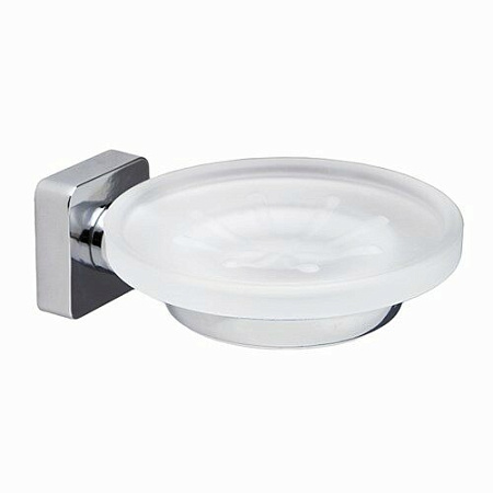 Мыльница WasserKRAFT Lippe K-6529 стеклянная, хром/матовое стекло