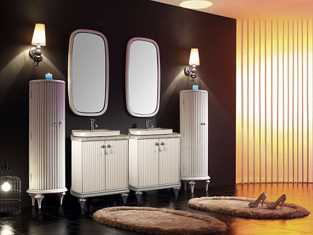 Тумба под раковину Tessoro Rivoli TS-RI908-C-W/WD 80 белый/цоколь с ножками белый