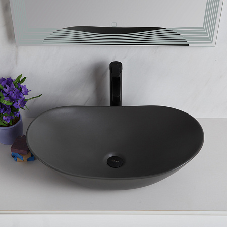 Раковина накладная BelBagno BB1404-H311 60.5x37x15 серый матовый