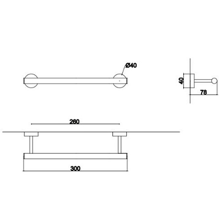 Полотенцедержатель Palazzani 9943M438 30 черный матовый