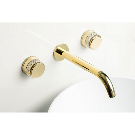 Смеситель Boheme Aura 152-2-G-A для раковины, золото