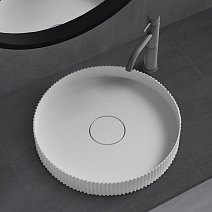 Раковина накладная ABBER Stein AS2604 белый матовый