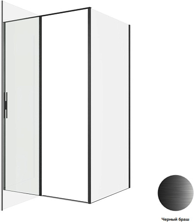 Душевой уголок Allen Brau Priority 3.31009.BBA + 3.31021.BBA 120x100 черный браш