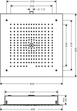 Верхний душ Hansgrohe Raindance E Air 1jet 26252000 хром