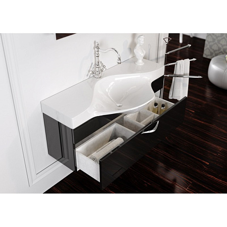 Тумба под раковину Aqwella 5 stars Broadway Brw.01.10/001/BLK 110, 1 ящик, черная