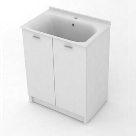 Тумба c хозяйственной раковиной Kerasan Aquadom 9164k3*1 75х50 белый матовый