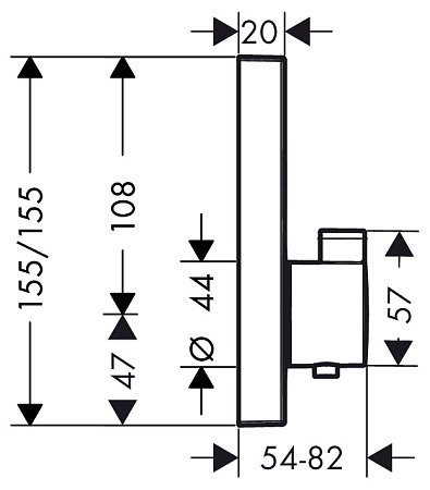 Термостат Hansgrohe ShowerSelect 15763000 для душа, хром